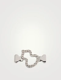 Small Wulu 18K White Gold Patterned Buckle
