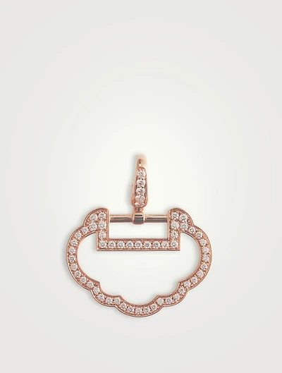 Medium Yu Yi 18K Rose Gold Pendant With Diamonds