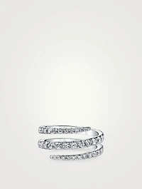 18K White Gold Pinky Ring With Diamonds