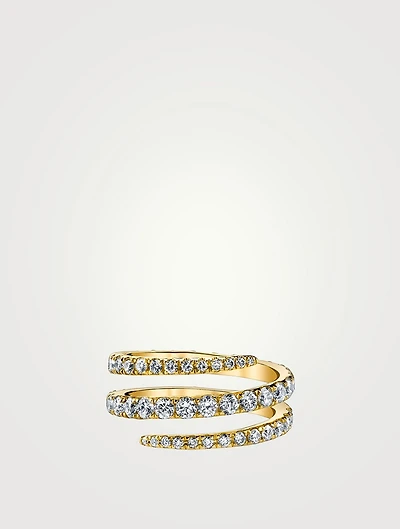 18K Gold Pinky Ring With Diamonds
