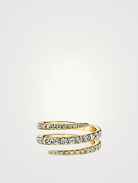 18K Gold Pinky Ring With Diamonds