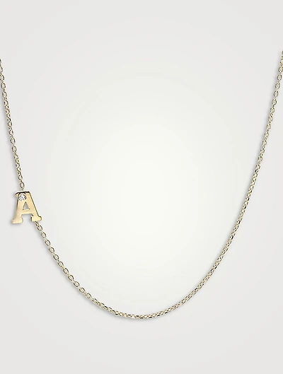 Love Letter 14K Gold A Necklace With Diamonds