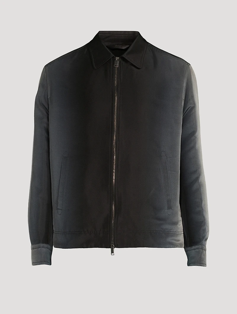 Bowie Silk And Cotton Zip Jacket