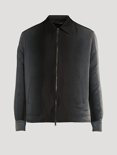 Bowie Silk And Cotton Zip Jacket
