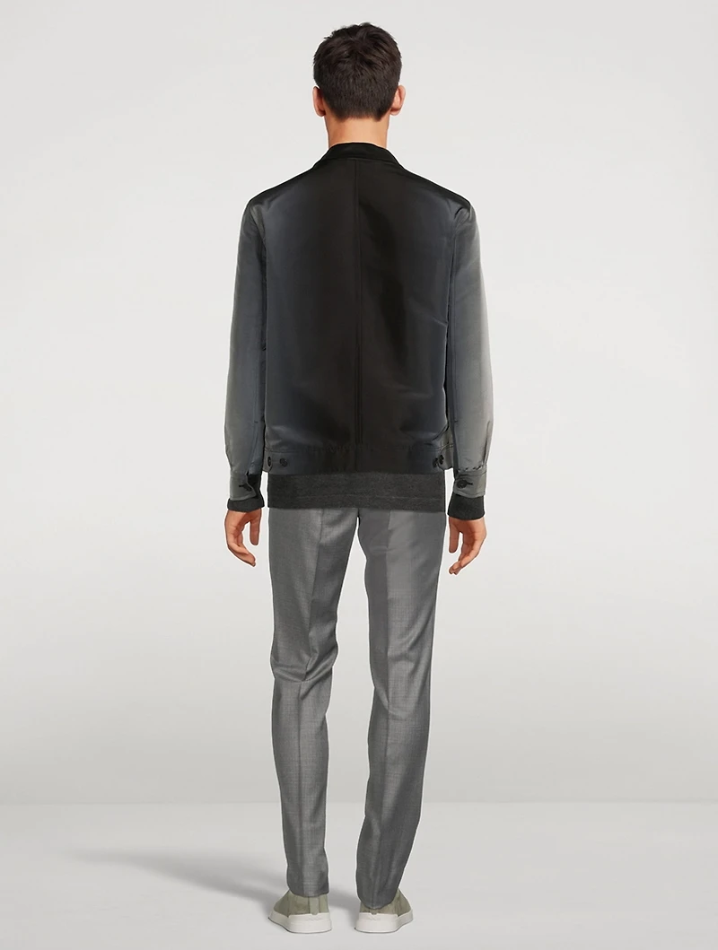Bowie Silk And Cotton Zip Jacket