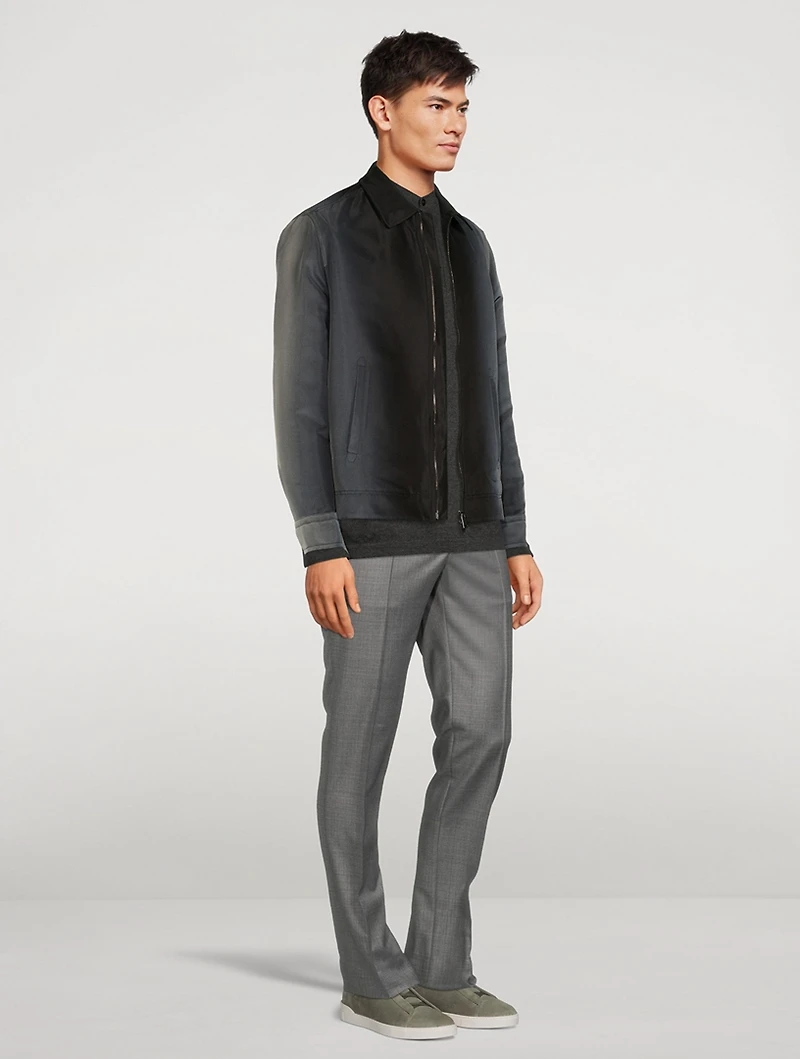 Bowie Silk And Cotton Zip Jacket