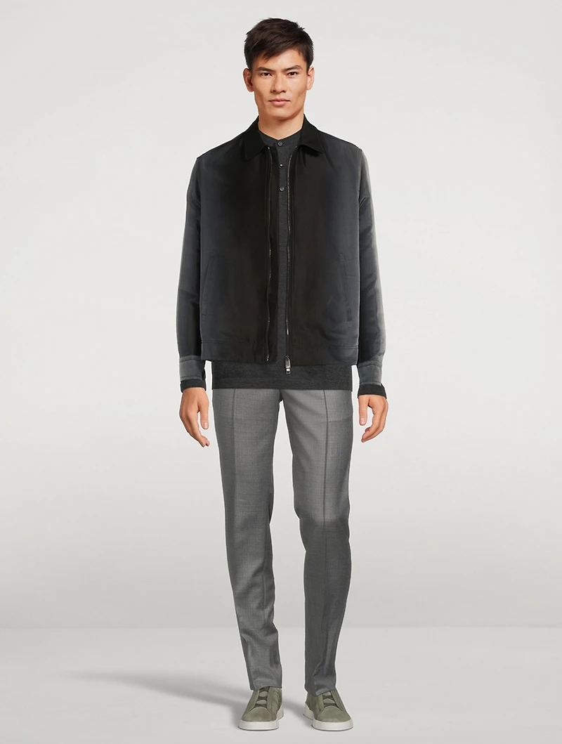 Bowie Silk And Cotton Zip Jacket