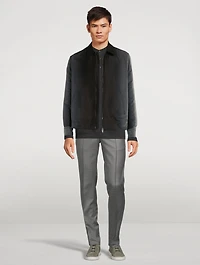 Bowie Silk And Cotton Zip Jacket