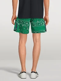 Belted Shorts Bandana Print