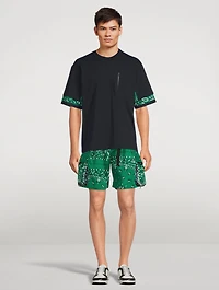 Belted Shorts Bandana Print