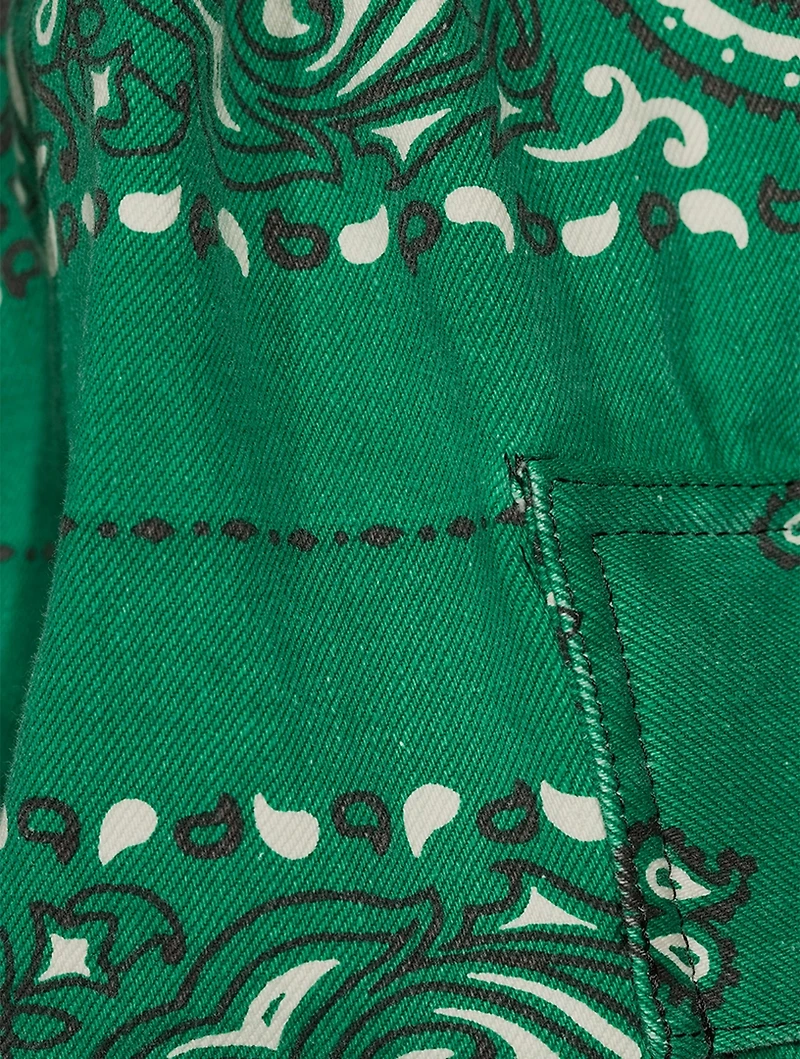 Belted Shorts Bandana Print