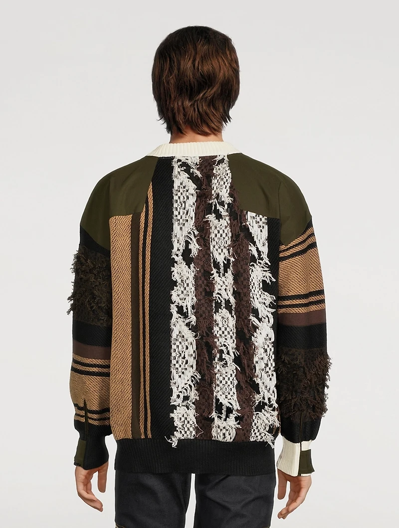 Linen And Cotton Rug Jacquard Sweater
