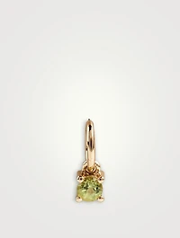 14K Gold Peridot Birthstone Necklace Charm