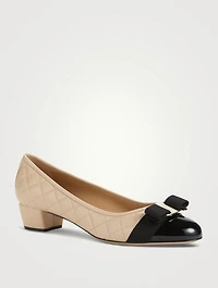 Vara Quilted Leather Pumps