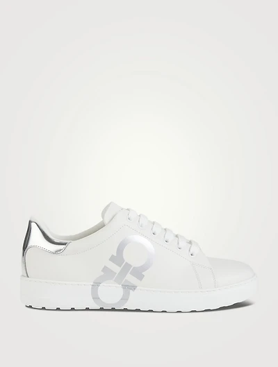 Leather Gancini Sneakers