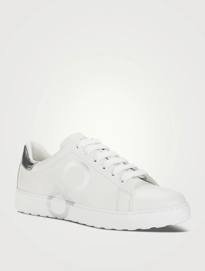 Leather Gancini Sneakers