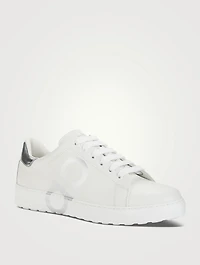 Leather Gancini Sneakers