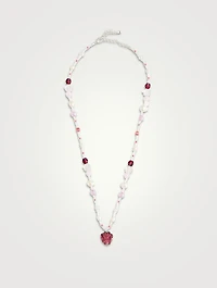 Bisous Beads x Fruit Assembly Beaded Raspberry Necklace