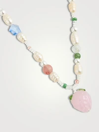 Bisous Beads x Fruit Assembly Beaded Strawberry Necklace