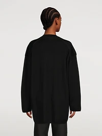 Logo Jacquard Wool Sweater