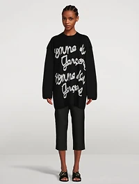 Logo Jacquard Wool Sweater