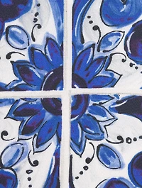 Charmeuse Midi Dress Majolica Print