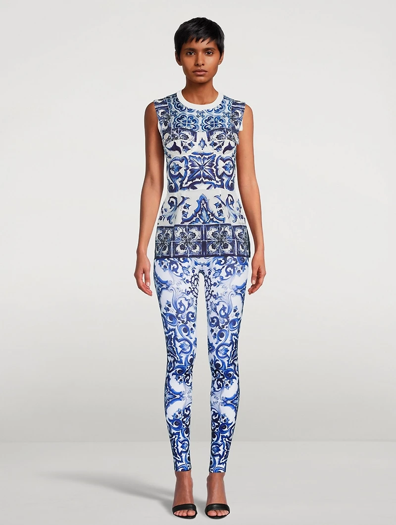 Leggings Majolica Print