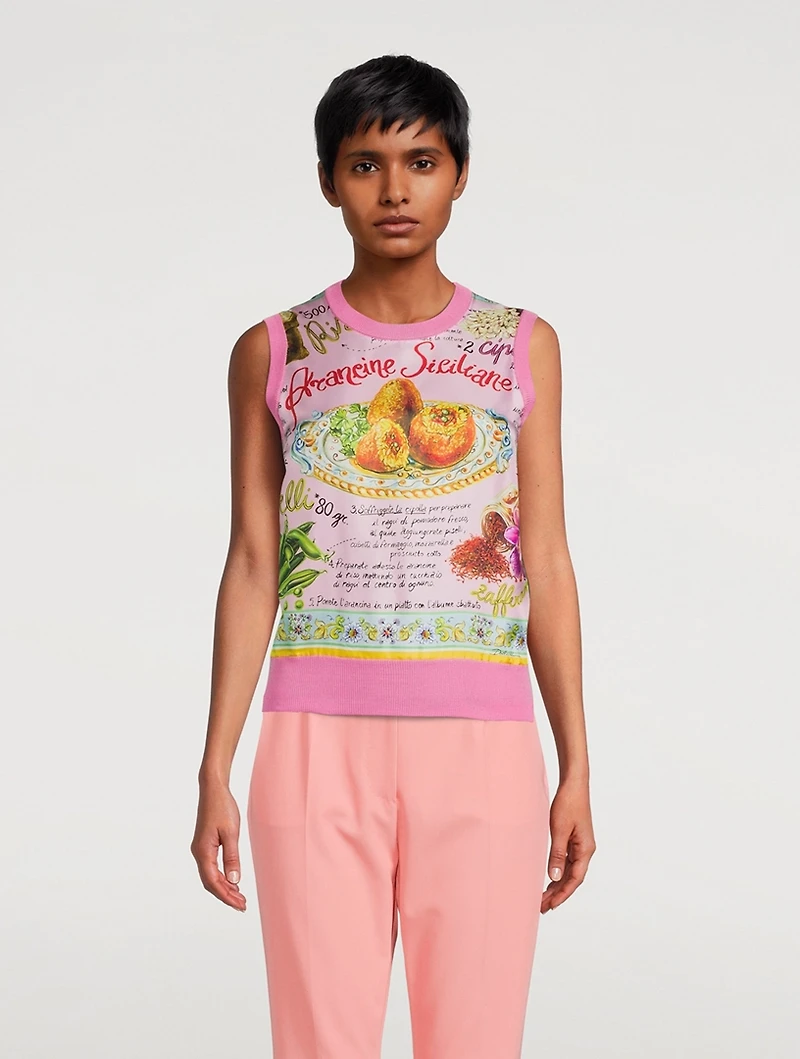 Silk And Twill Shell Arancini Print