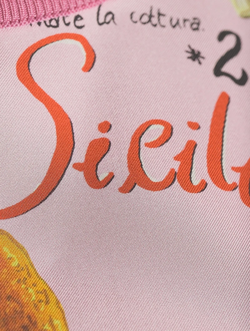 Silk And Twill Shell Arancini Print