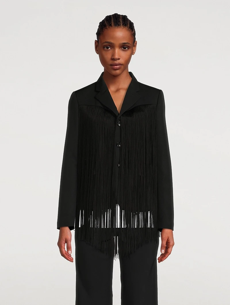 Fringe Wool Jacket