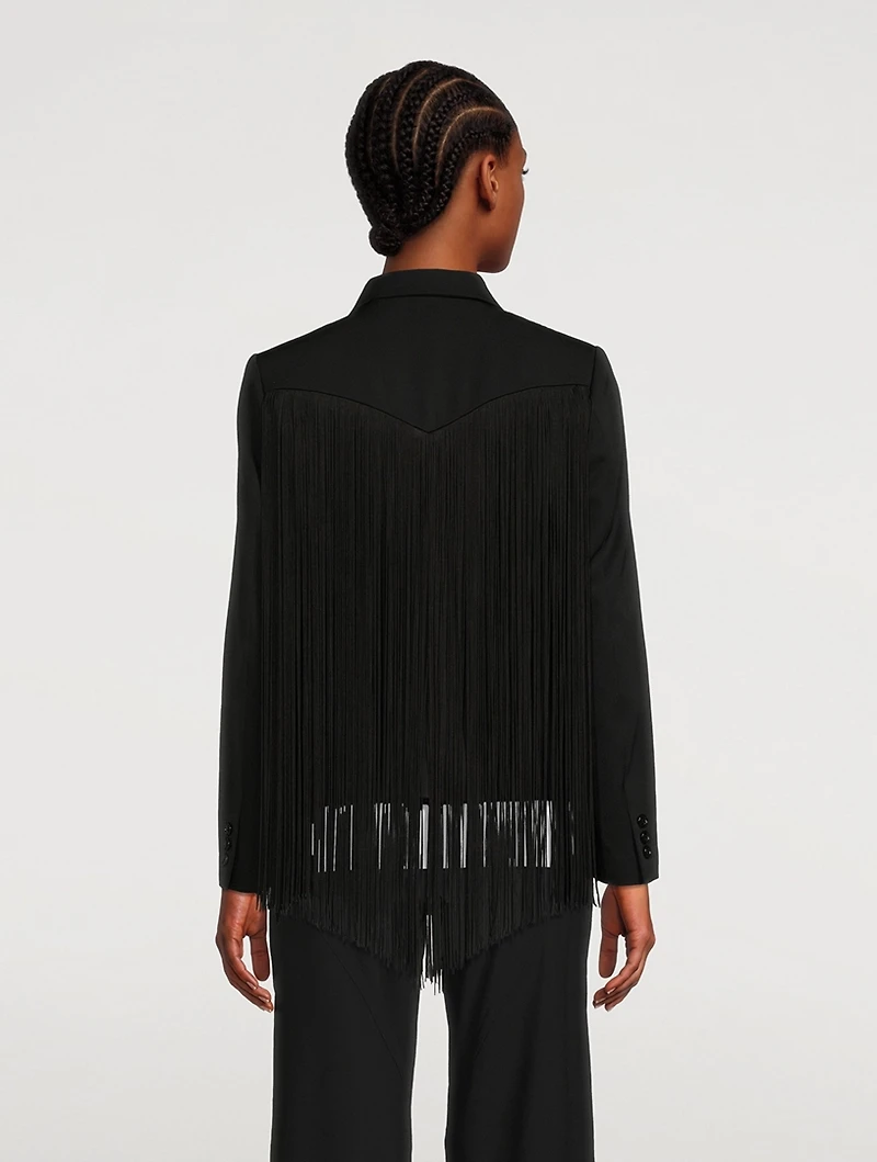 Fringe Wool Jacket