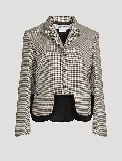Wool Jacket Houndstooth Print