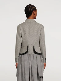 Wool Jacket Houndstooth Print