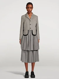Wool Jacket Houndstooth Print