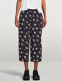 Wide-Leg Trousers Floral Print