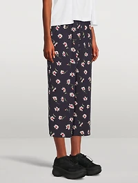Wide-Leg Trousers Floral Print