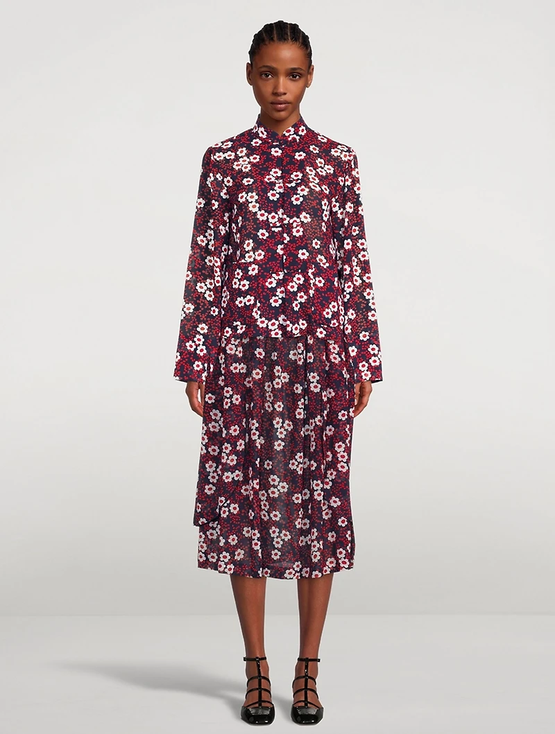 Midi Skirt Floral Print