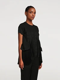 Jacquard Peplum T-Shirt