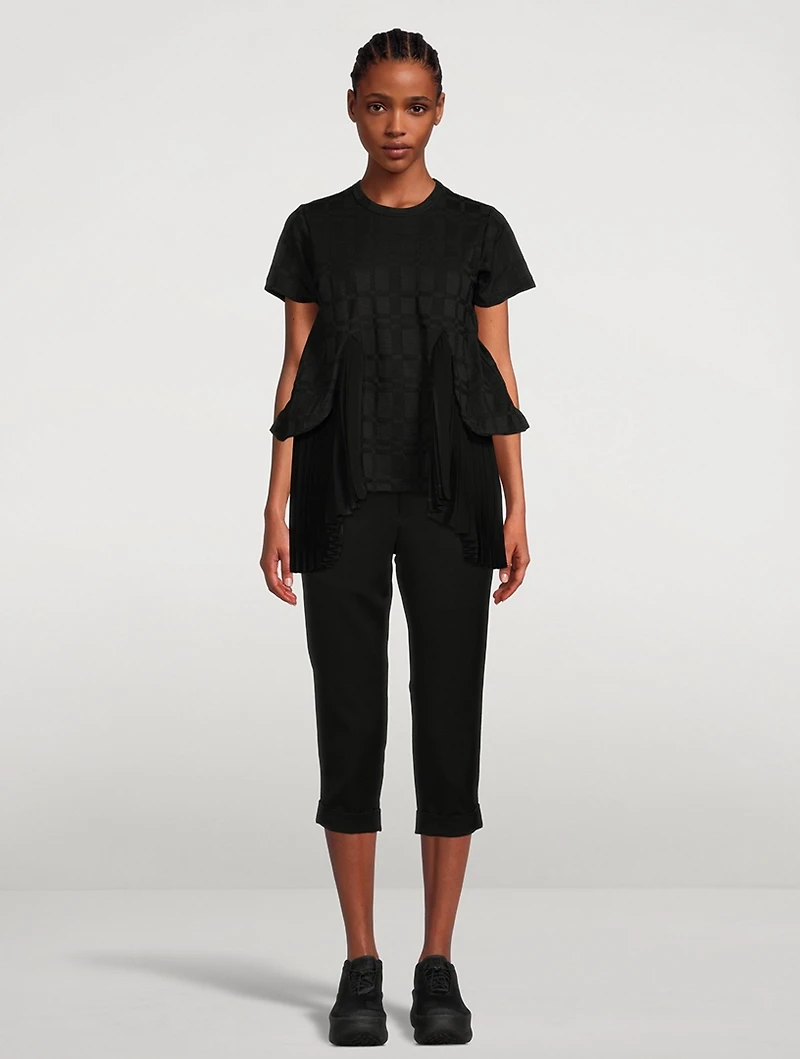 Jacquard Peplum T-Shirt