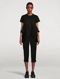 Jacquard Peplum T-Shirt