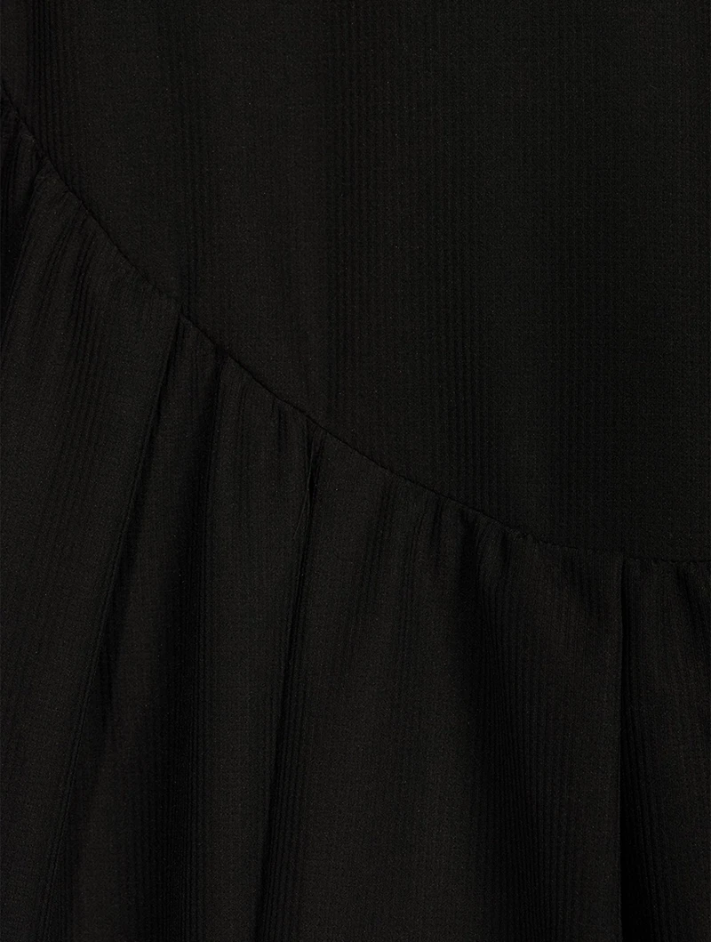 Tulle And Jersey Midi Dress