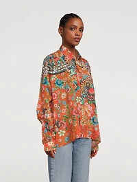 Cotton Voile Printed Blouse