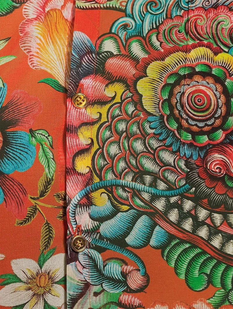 Cotton Voile Printed Blouse