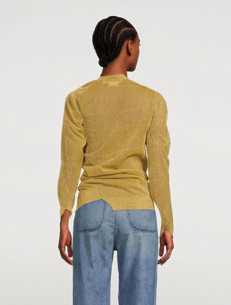 Metallic Jersey Cardigan