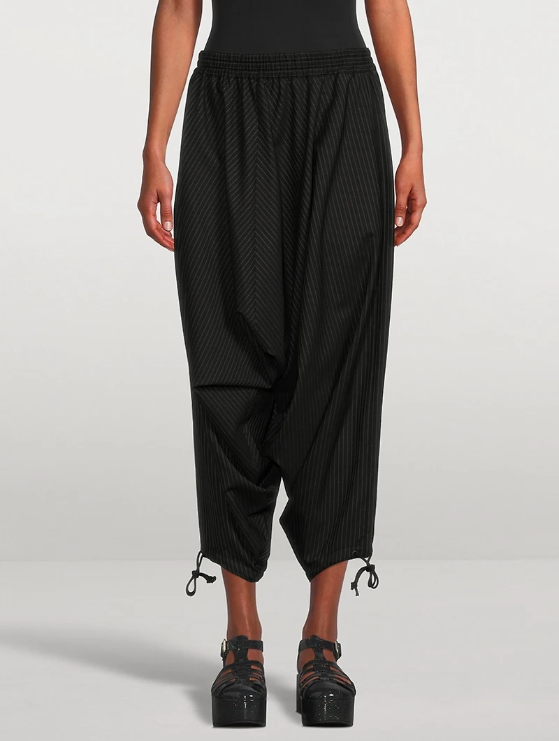 Wool Striped Pants