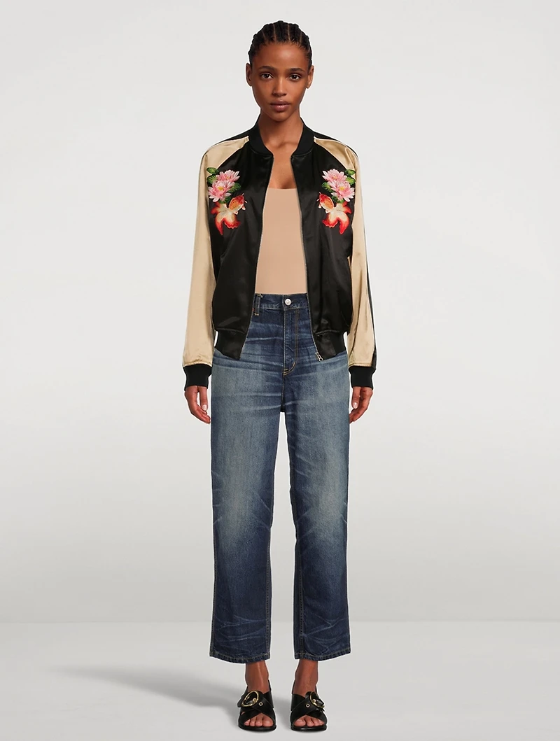 Satin Bomber Jacket