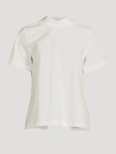 Tie-Back Cotton Blouse