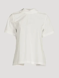 Tie-Back Cotton Blouse