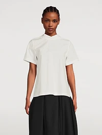 Tie-Back Cotton Blouse