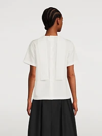 Tie-Back Cotton Blouse